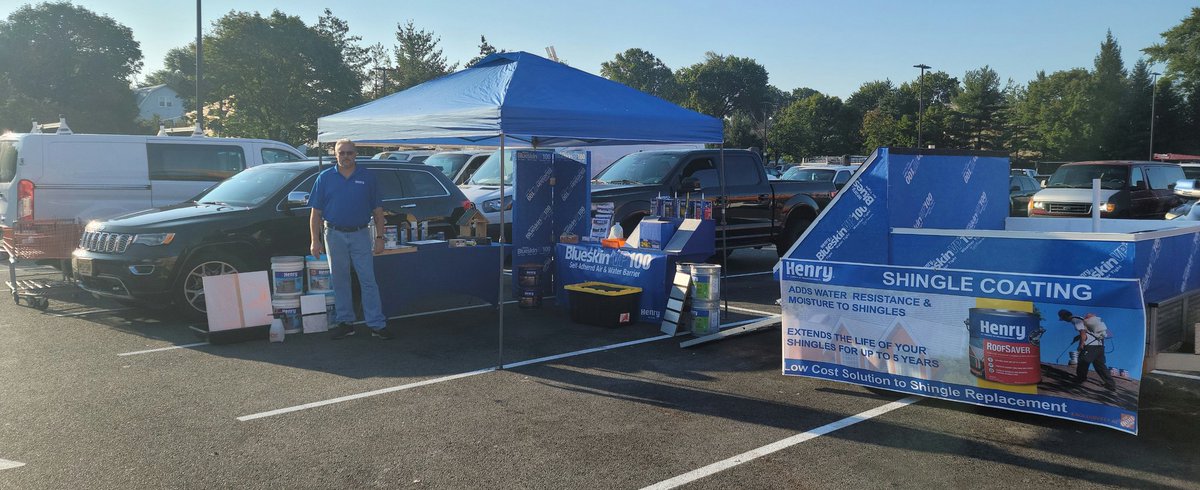 Dan@HenryCompany (@danhenryco910) on Twitter photo Today at the Bloomfield Home Depot The Henry Company roofing professionals are on site for all your roof coating needs. Stop by or give us a call. 862-274-1025 
Tomorrow we will be in Jersey City, Thursday in Whitehall PA and finishing out the week in Secaucus. Today at the Bloomfield Home Depot The Henry Company roofing professionals are on site for all your roof coating needs. Stop by or give us a call. 862-274-1025 
Tomorrow we will be in Jersey City, Thursday in Whitehall PA and finishing out the week in Secaucus.