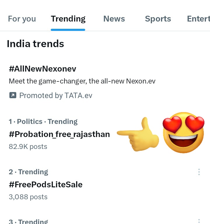 AhariMonu's tweet photo. #Probation_free_rajasthan
🔥 साथियों 1 लाख़ के करीब है ✌️
सभी साथियों को बहुत बहुत शुक्रिया आभार 😍🙏🏼
#Probation_free_rajasthan https://t.co/wmcnxaINFg