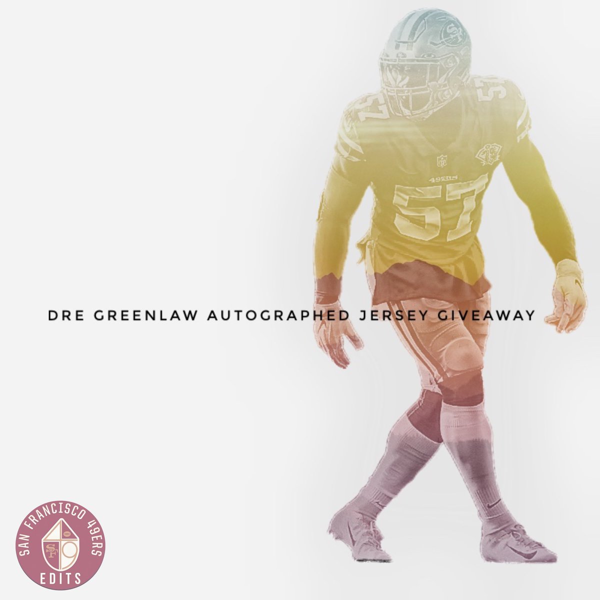 To celebrate week 3 and a throwback uniform game, we are giving away an autographed Dre Greenlaw home throwback jersey. Must follow, like and retweet to enter. Winner will be announced VIA TWEET after the #49ers Thursday night football game . #FTTB   #NFL #Giveaway #Niners