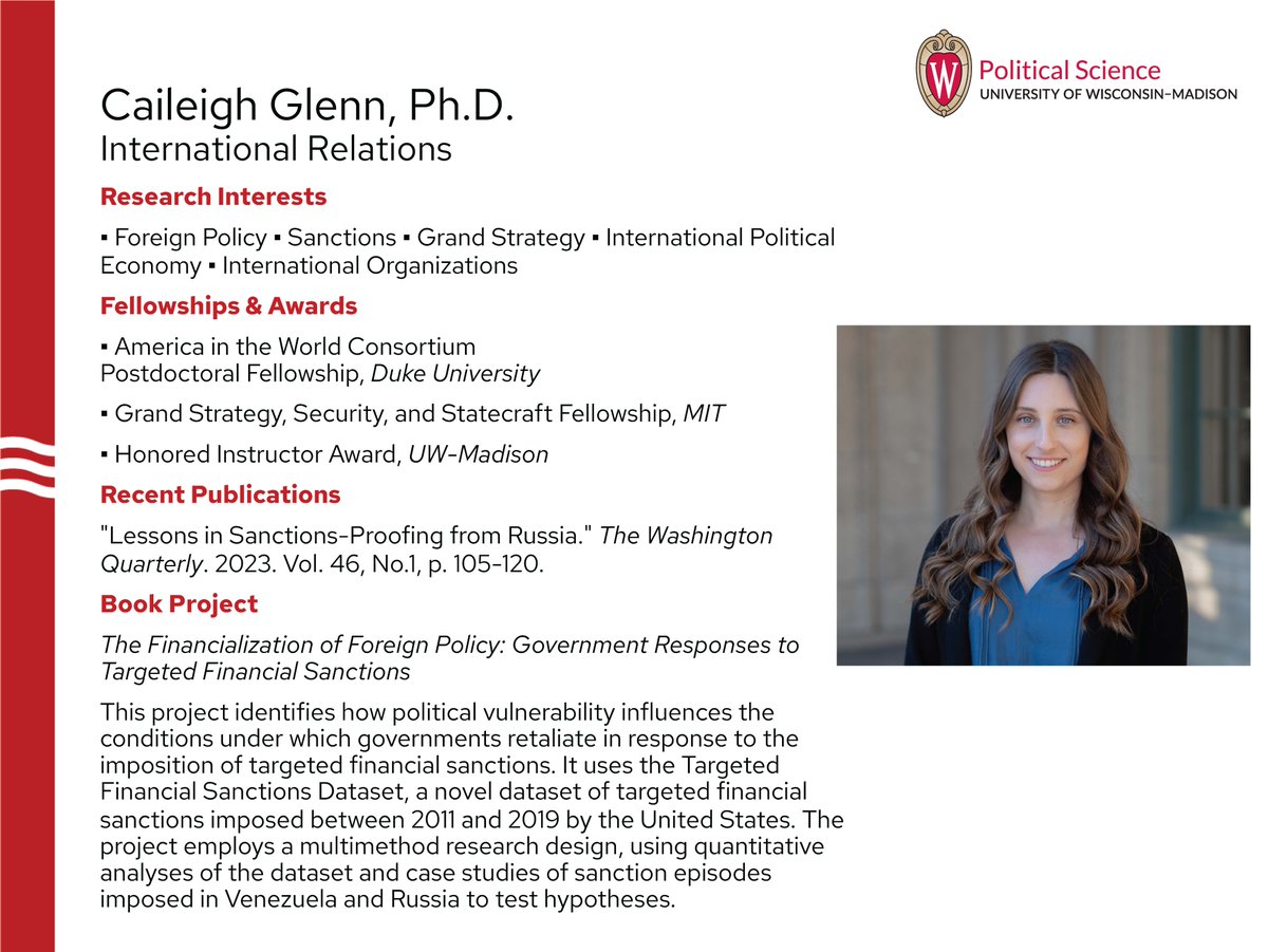 Today our featured job market candidate is Caileigh Glenn! Caileigh is a 2022 graduate and is currently an America in the World Consortium Fellow at Duke University. Check out Caileigh’s website here: caileighglenn.wixsite.com/home