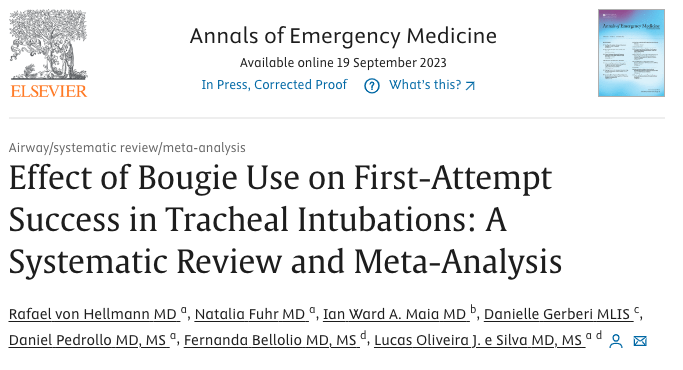 emergensilva's tweet photo. More gasoline ⛽️ to the bougie-first discussion for emergency intubations.

Just published in @AnnalsofEM through a great 🇧🇷🇺🇸 collaboration @HCPA_ @MayoClinicEM @hellmann_von @mfbellolio @ianwardd #nataliafuhr @PedrolloDaniel 

https://t.co/j2l9l5d5SU https://t.co/Wg4XrpcYdZ