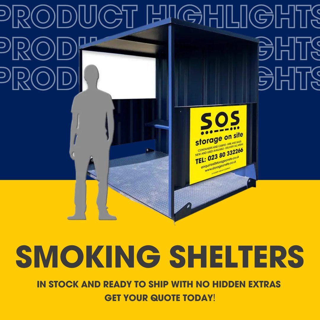 Got smokers on the team?

Give them a dedicated place to enjoy their breaks 👇

storageonsite.co.uk/site-cabins/

#StorageUK #SOS #StorageOnSite #StorageNeeds #Storage