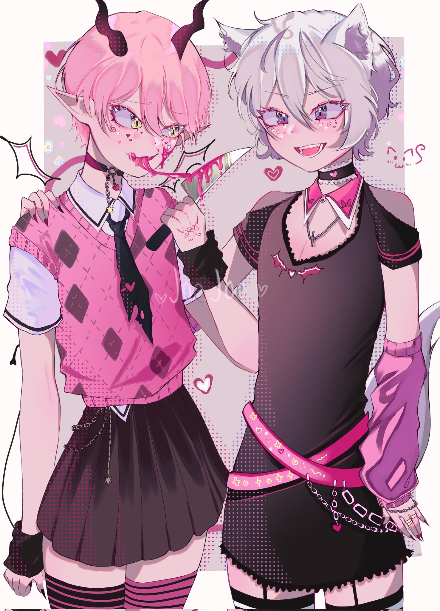 Harumin♡ on X: Two femboisss♡ Femboy demon t.cogBwYB7tgUJ  X