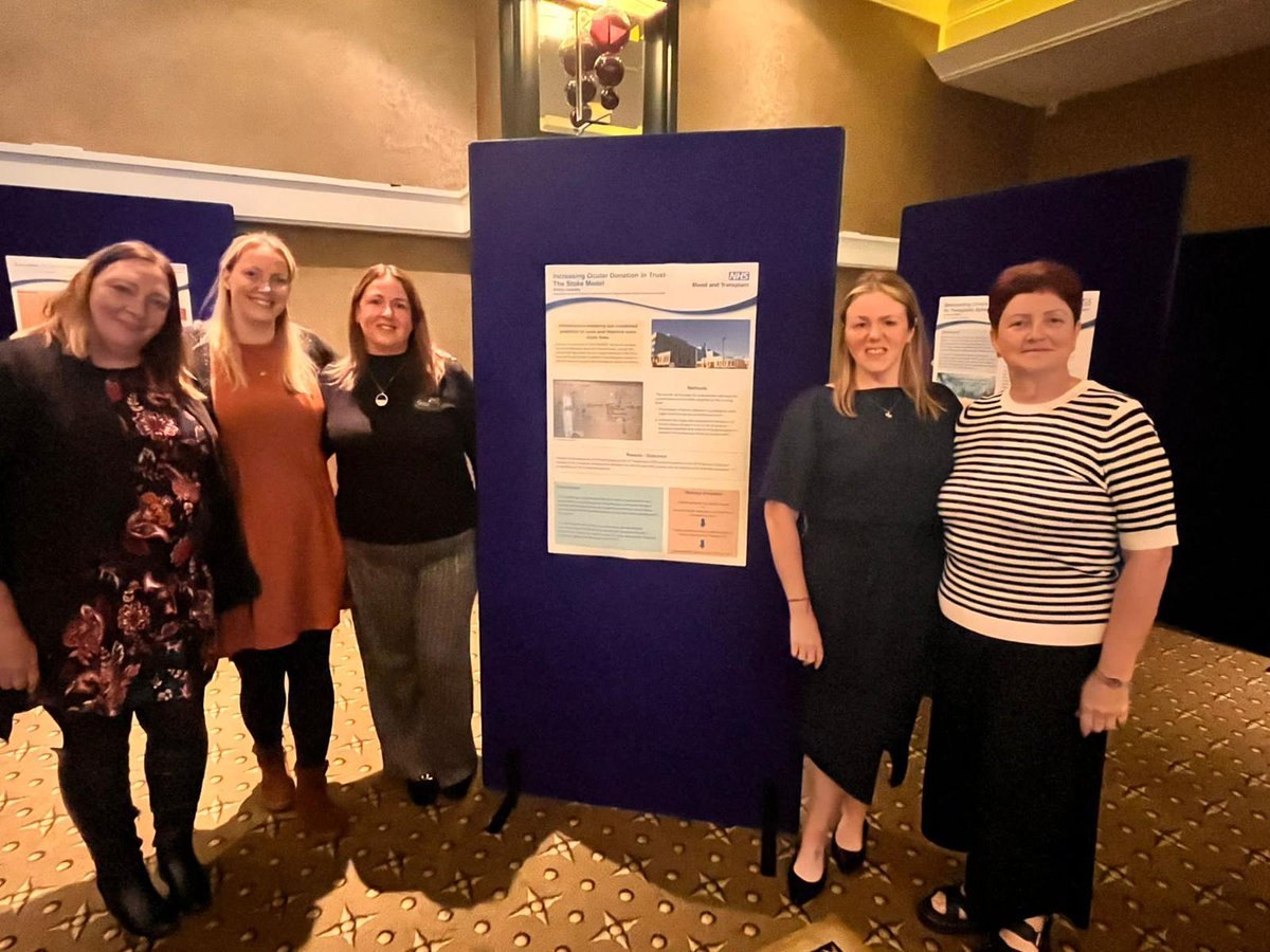 royalstokeOTDT's tweet photo. An amazing opportunity to showcase our poster and the hardwork we have done over the last 12 months with initiating the national tissue pilot @UHNM_NHS leading the way in improving occular retrieval in @NHSBT and @NhsTissue #royalstoke #thestokemodel #sightsaving @OTDTProfDev https://t.co/BrbNBYHkTv