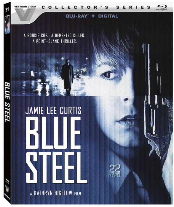 disc_connected's tweet image. ***ANNOUNCEMENT***

Coming on November 14th on blu-ray from @Lionsgate as the next #VestronVideo release (#31): #BlueSteel (1989)!

Making its US Blu-ray™ debut, this classic ’90s thriller directed by Kathryn Bigelow (Zero Dark Thirty) stars Jamie Lee Curtis as newly minted