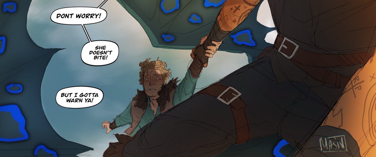 MasivComics's tweet photo. Sorry to come outta nowhere but have you thought about How To Train Your Flag Means Death Dragon today? #ofmd #httyd #gentlebeardfanart #gentlebeard https://t.co/qM5hwGMlig