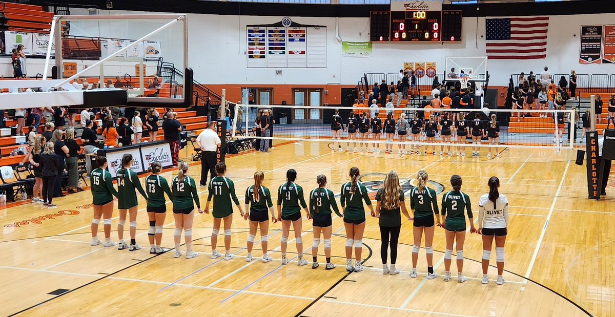 Big win for the Olivet Eagles on the road vs Charlotte Orioles! 5 set game with Olivet coming out on top!!🏐🦅💚

Top stats:
Kills (Celina 9, Karley 7)
Blocks (Magan 8)
Digs (Keira 11, Abigail 9)
Assists (Cassie 28)
Aces (Lily 3)

#goeagles #eaglesathletics