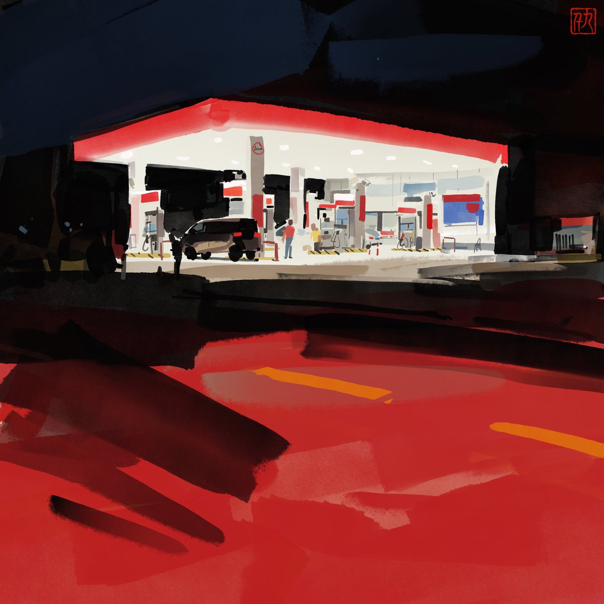 neo1900art's tweet image. 夜班