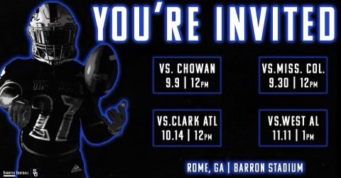 I will be attending Shorter University September 30th. Thank you for the invite! <a href="/Shorter_FB/">Shorter Hawks Football</a> <a href="/1CoachNell/">Cornell Washington II</a>