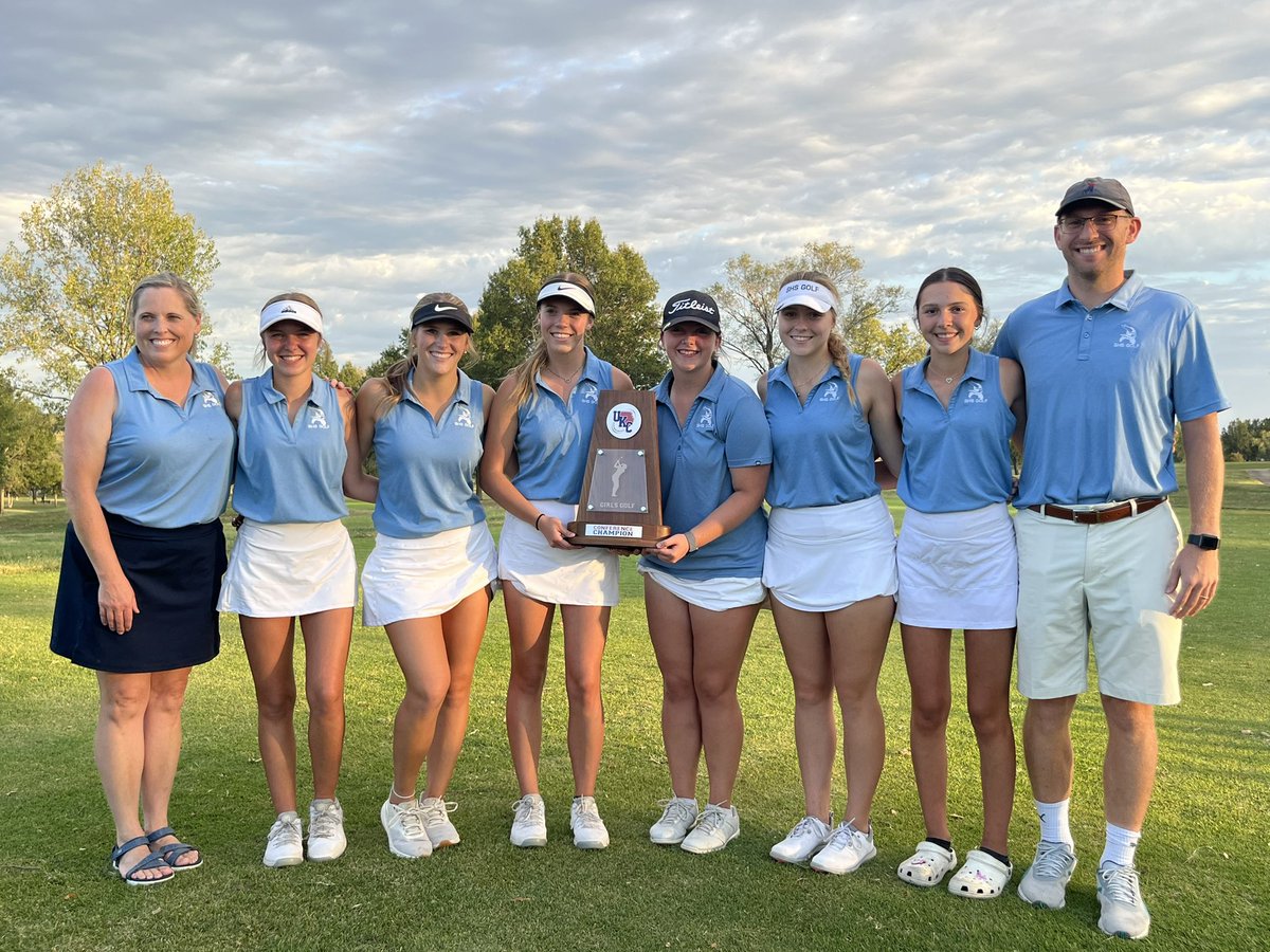 Lady Vikes golf team captures UKC Championship! Jaycee Zimmerman(UKC POY) wins individual honors with a 79(+7). Top 12 Lady Vikes medalists: Makenna Stuke(3rd), Avery Samuelson(4th), Kaitlyn Frye(5th) &amp; Riley Adams(7th). <a href="/SeamanSchools/">Seaman USD 345</a> <a href="/UnitedKSConf/">UKC</a> <a href="/TopsportsN/">TopSports.news</a>