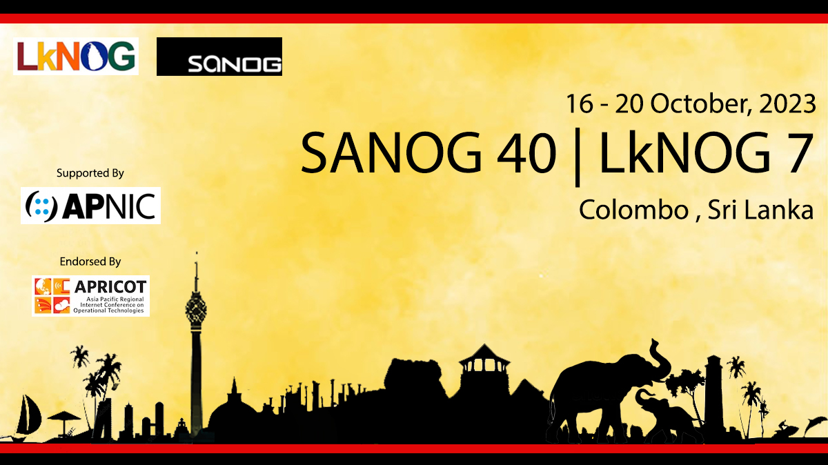minilabs_'s tweet photo. #SANOG40 together with #LNKNOG7
Registration ends 10 Oct 2023: https://t.co/MnF4cf11ej

SANOG 40 Colombo, LK
Conference: 16 Oct 2023
Workshops: 17-20 Oct 2023 https://t.co/pIH7QzASM7