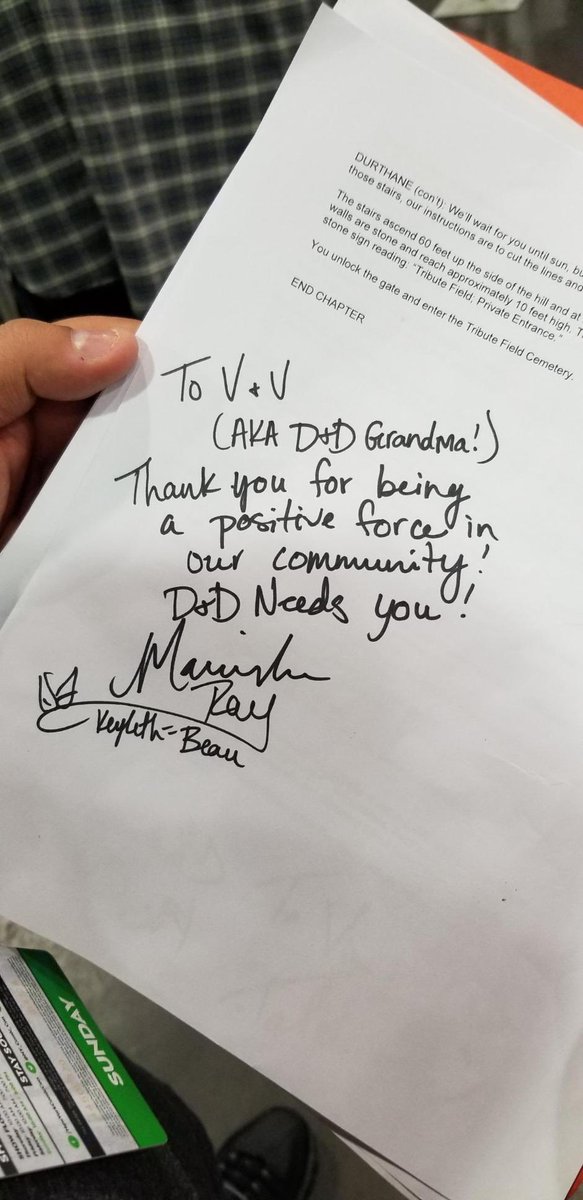 That time we met <a href="/Marisha_Ray/">Marisha Ray</a> - she knew who our family was, indulged me in taking a photo doing the “Shaolin Warrior” pose together and wrote the best autograph message ever. ❤️❤️❤️