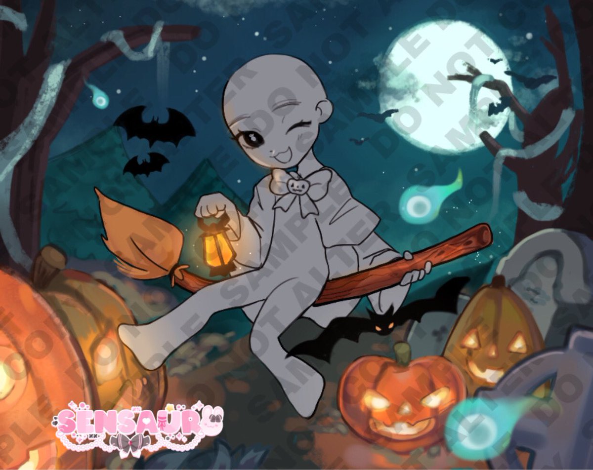 sensaur's tweet photo. 🎃 first YCH halloween art raffle! 🦇

❗️rules:
♡ follow me @sensaur 
♡ like + retweet! (no qrt) 
♡ optional, drop your avatars halloween outfit/tag a friend! 

choosing a winner october 12th :3

#roblox #artraffle https://t.co/qrZr2C08Zh