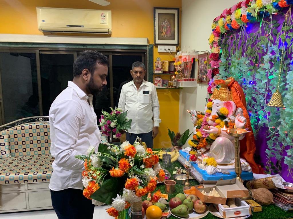 RupeshKadam03's tweet photo. *गणेशोत्सवाचे औचित्य साधून विभागातील गणरायाचे दर्शन घेतले.*🙏 https://t.co/teQDPDevdA