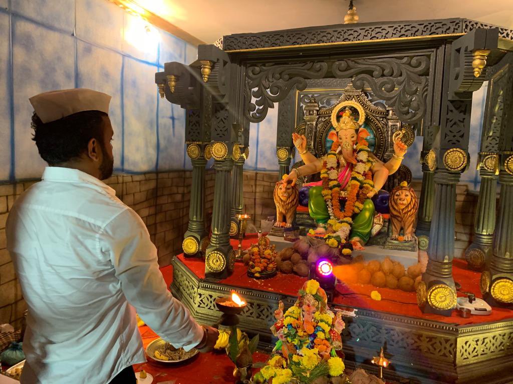 RupeshKadam03's tweet photo. *गणेशोत्सवाचे औचित्य साधून विभागातील गणरायाचे दर्शन घेतले.*🙏 https://t.co/teQDPDevdA