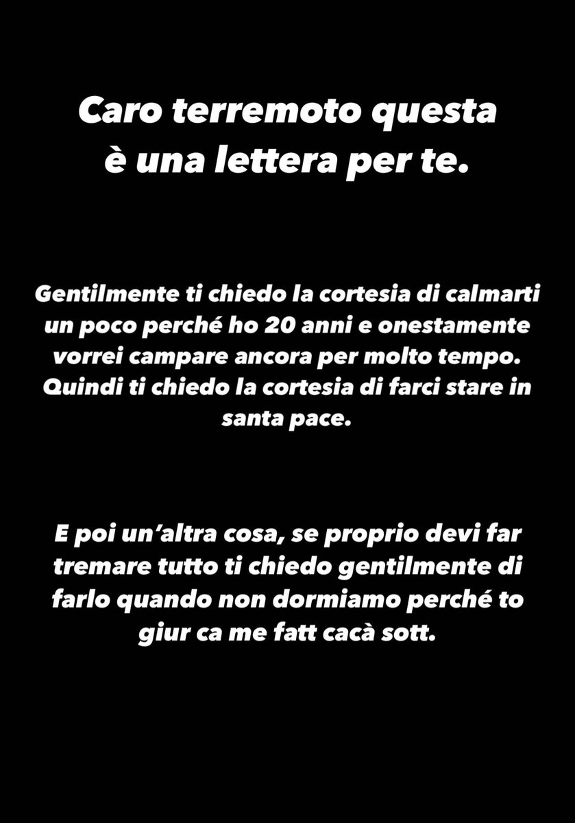 #terremoto #Napoli speriamo che questa lettera aiuti a calmare la situazione