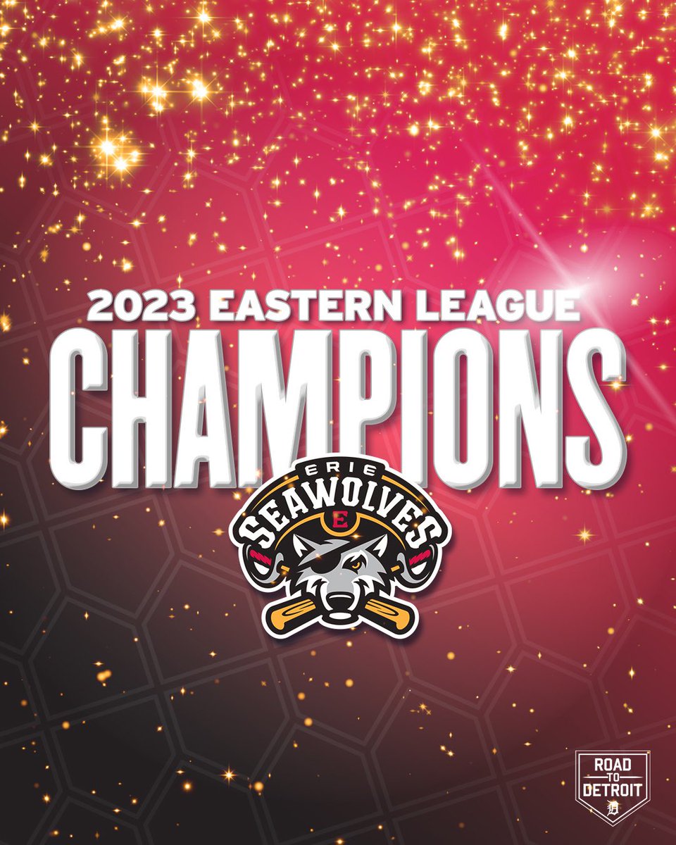 Detroit Tigers (@tigers) on Twitter photo Eastern League champions for the first time in franchise history.
Congratulations to our Double A affiliate <a href="/erie_seawolves/">Erie SeaWolves</a>! 🏆 #RoadToDetroit Eastern League champions for the first time in franchise history.
Congratulations to our Double A affiliate <a href="/erie_seawolves/">Erie SeaWolves</a>! 🏆 #RoadToDetroit