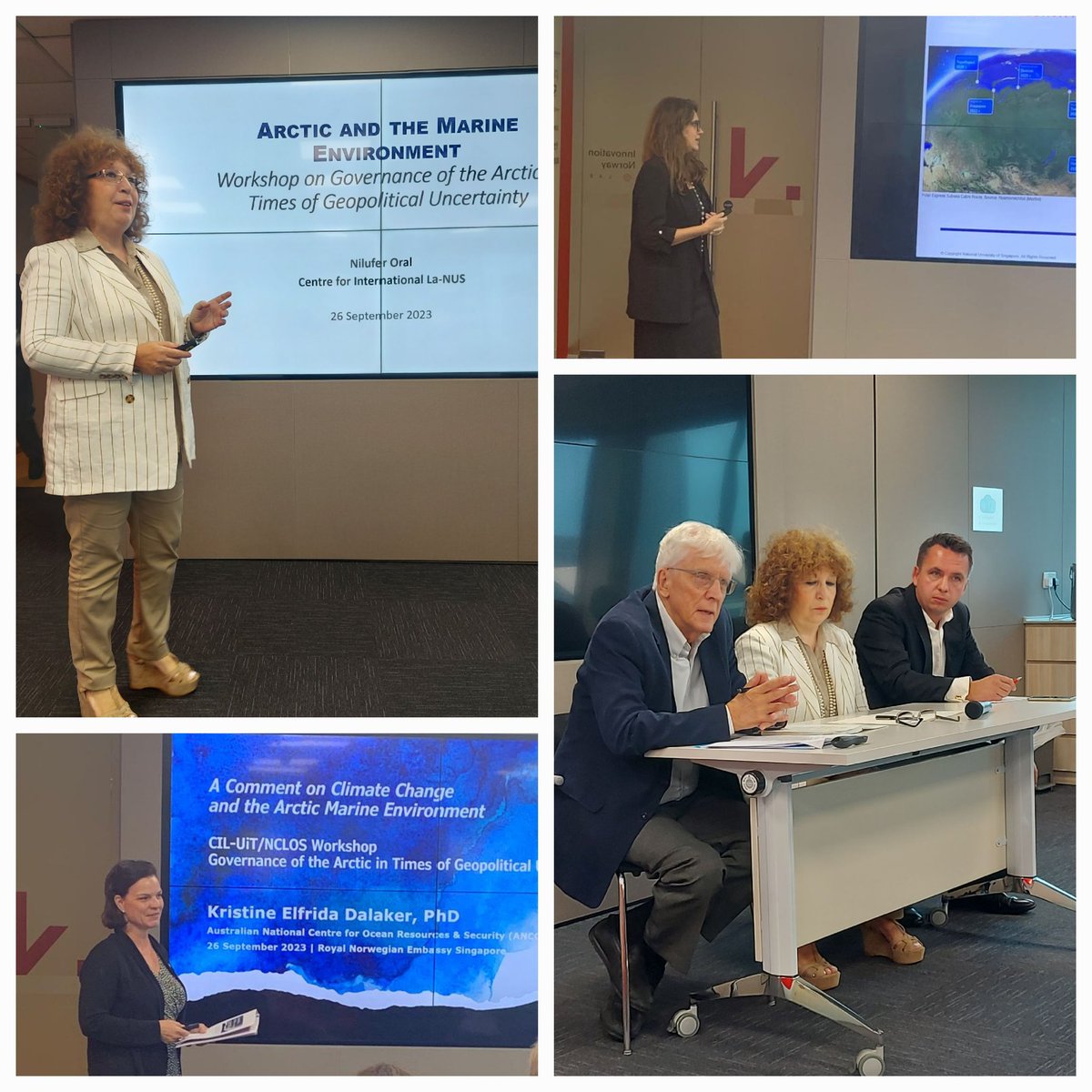 madalena415's tweet image. It was a pleasure and an honour for us at @NCLOS_UiT to co-organize a workshop on 'Governance of the Arctic in Times of Geopolitical Uncertainty' with @NUS_CIL and to engage in vibrant discussions which such amazing scholars and audience. #Lawofthesea #Arctic #Governance