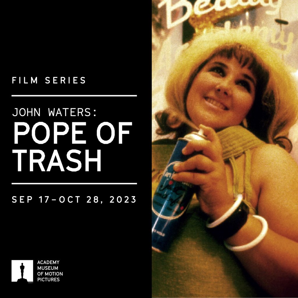 Check out the John Waters: Pope of Trash exhibit at The Academy Museum of Motion Pictures!⁠ Also, #Outfest members get a discount off tickets! Email membership@outfest.org for more info and click the link below to get tickets now!⁠ academymuseum.org/en/programs/se…