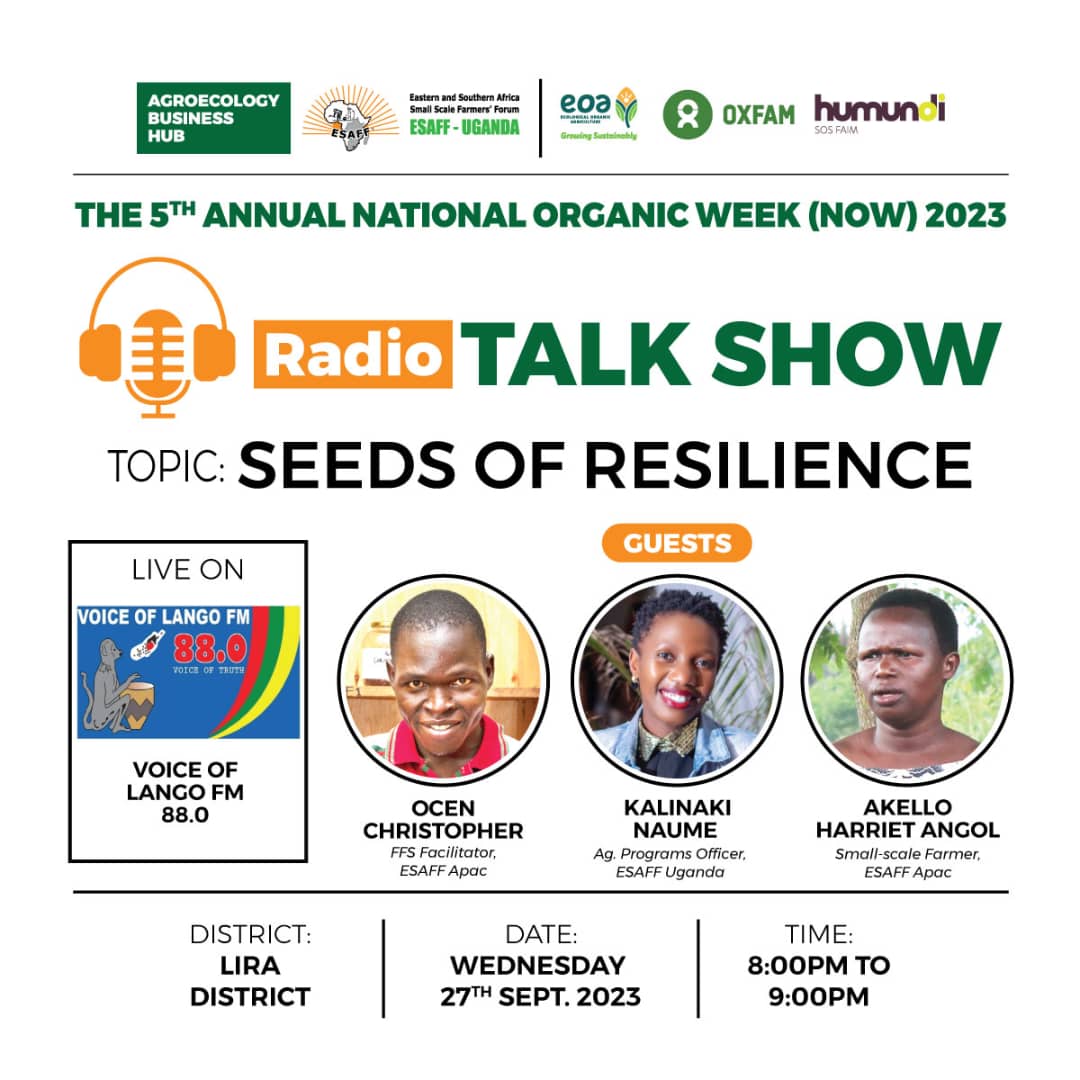 burton_dpoet's tweet photo. Good morning Uganda! 
Join us today for the radio talk show that's going to be live on Voice of Lango FM. We will be educated more on the importance of Agroecology farming and why we ought to go the organic way of growing foods.

#NOW2023 https://t.co/pQ9riJPNFa