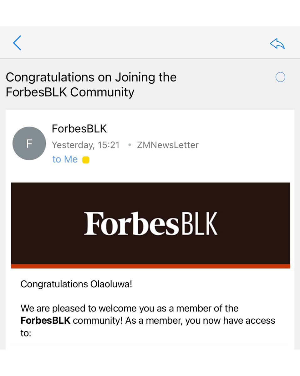 blvckpee's tweet photo. I am thrilled to announce that I am now a proud member of the Forbes Black Community! 🙌🏾 

A platform that amplifies the voices of Black entrepreneurs, professionals, leaders and creators. 

@Forbes @ForbesBLK @forbesafrica 

#ForbesBLK #BlackExcellence #Forbes https://t.co/UjyBKeSHoa