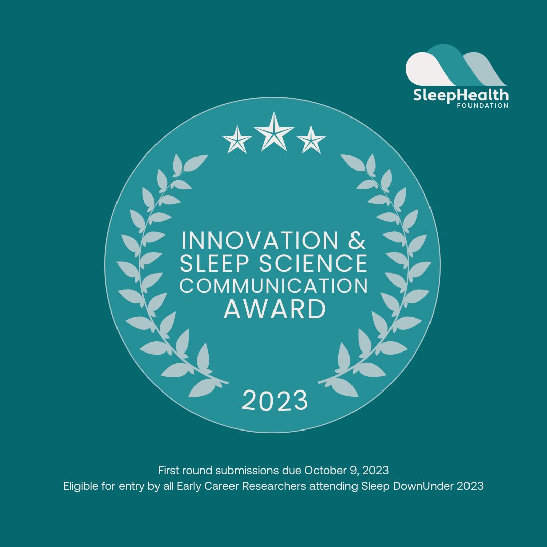 Calling all Early Career Researchers and PhD students! The Sleep Health Foundation invites you to apply for the Innovation and Sleep Communication Award, being held at this year's Sleep DownUnder conference. 

For more information and elibility, see here: createsend.com/t/j-8F918CBEF1…