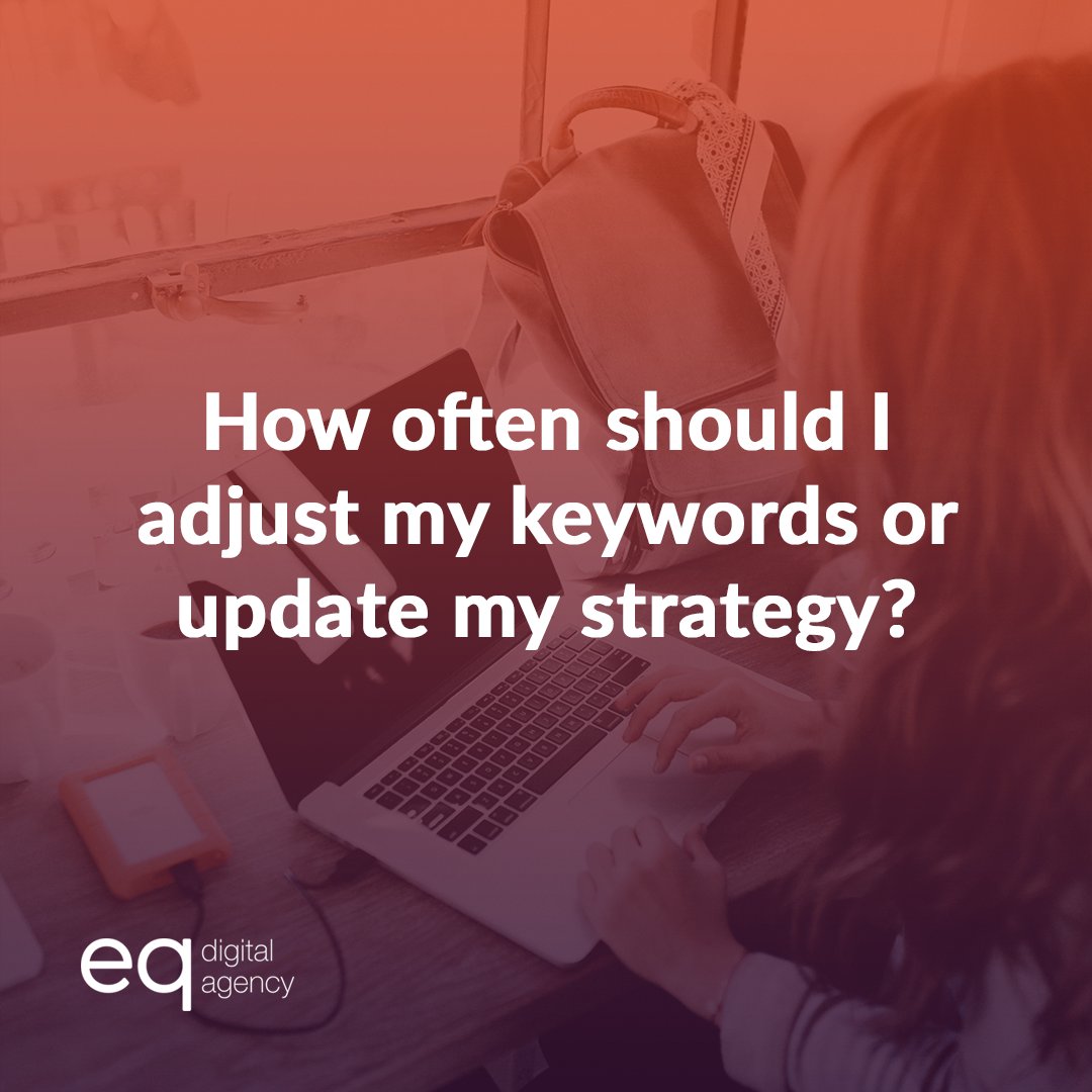 eqagency's tweet image. There&apos;s no set answer on how often you should adjust or update your keywords and strategy. However, if you can&apos;t remember the last time you did this or it&apos;s been more than 6-12 months, then it&apos;s time to review your #keywords and #keywordsstrategy.

#keywordresearch