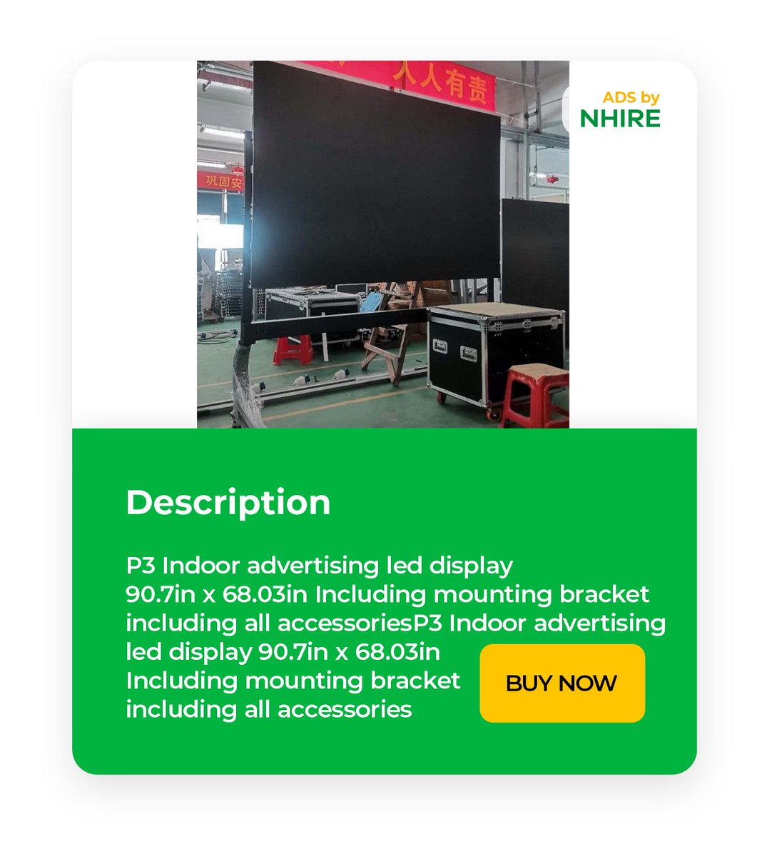 globialife's tweet photo. P3 Indoor advertising led display 90.7in x 68.03in Including mounting bracket including all accessories

https://t.co/71zGhAv2fD https://t.co/sjUWXuYjAP