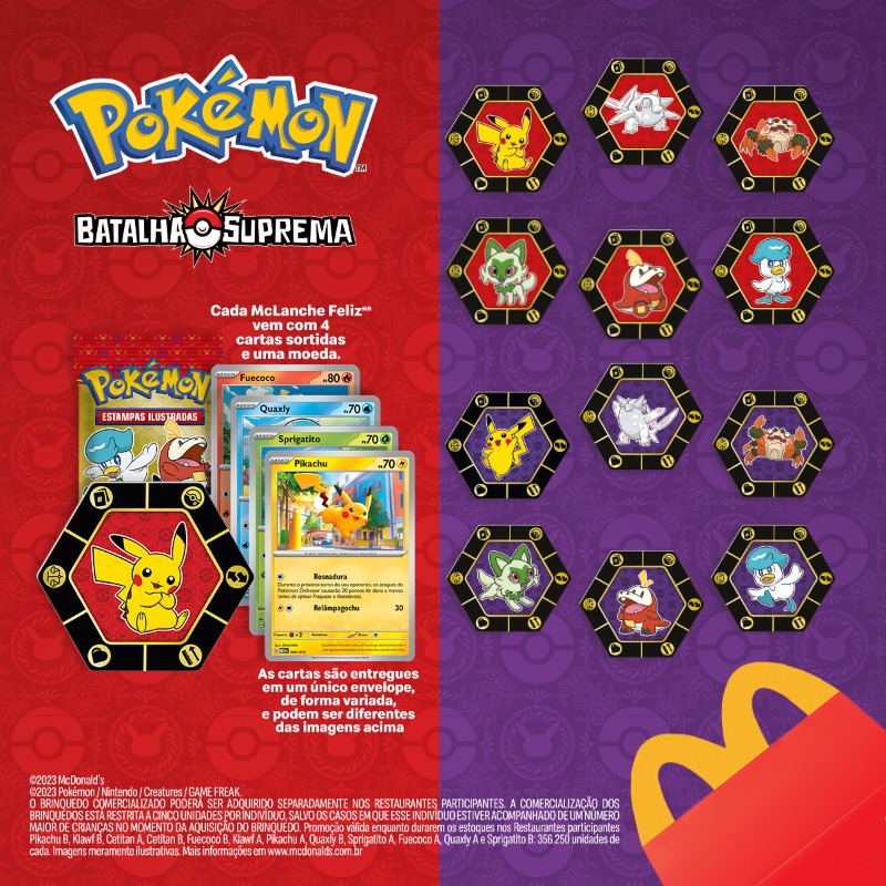 McDonald's e Pokémon fazem parceria para novas cartas no McLanche