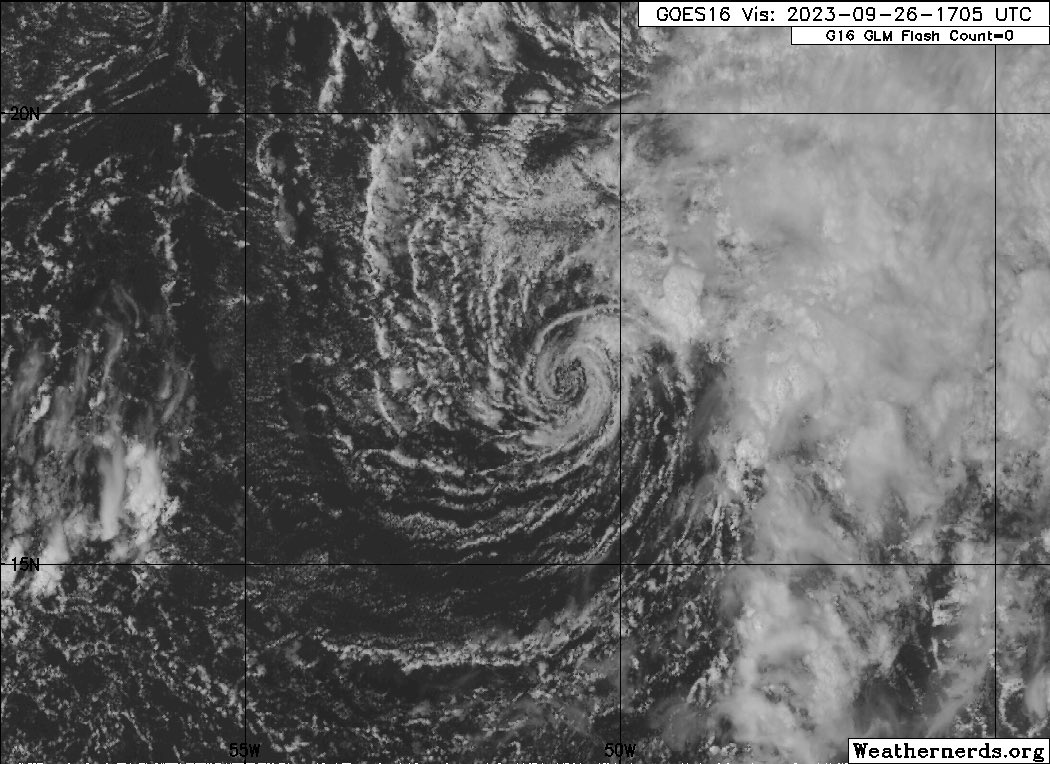 WillWeatherRVA's tweet photo. ATL: #Philippe (#17L) continues to struggle with strong westerly shear, a hallmark of El Niño. The forecast has shifted quite a bit west during the past couple of days but the shear should reduce it to a dissipating remnant low by the end of the week. https://t.co/el8xC1FITo