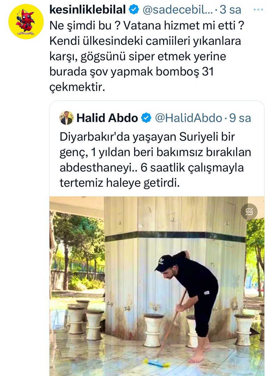 Ukranyalılar temizleyince: Medeniyet!

Suriyeliler temizleyince: Şov!
