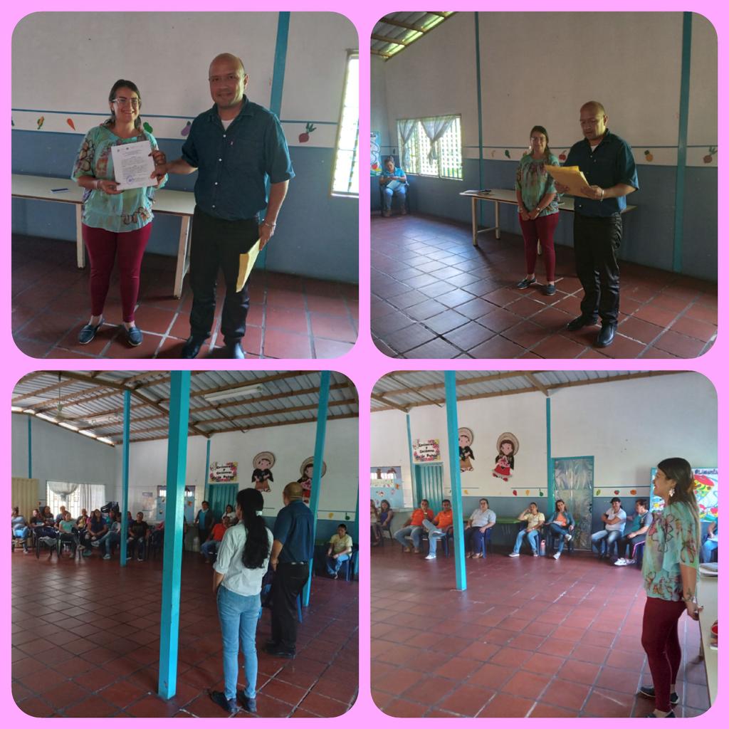 Entrega de Credencial a la Dra. Denys Ramirez como directora de nuestra institución a cargo del Msc. Javier Duarte Coordinador del centro de Desarrollo de la Calidad Educativa @nicolasmaduro @_laavanzadora @berzabethg1 @divinipriesptachira  @zonaeducativatachira