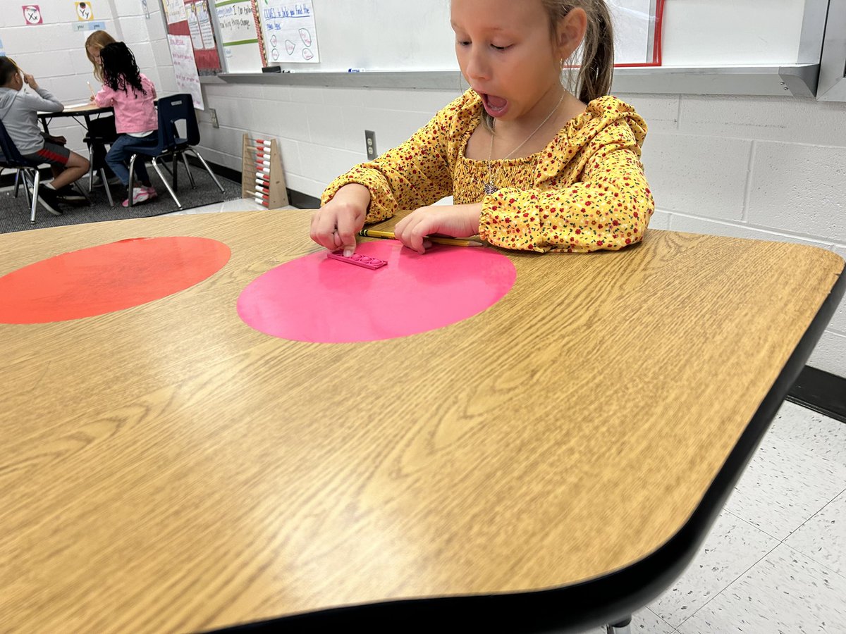 Working in small group with students on blending words. We used pop it’s to pop out the sounds of words.