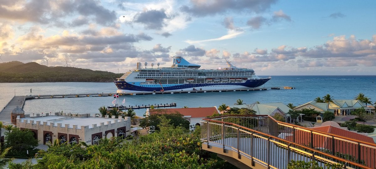 Showtime here in #AmberCove onboard #MarellaDiscovery! What a beautiful port! Off to Grand Turk tomorrow as we approach the halfway point of this wonderful trip! #RepresentedTalent #marellacruises