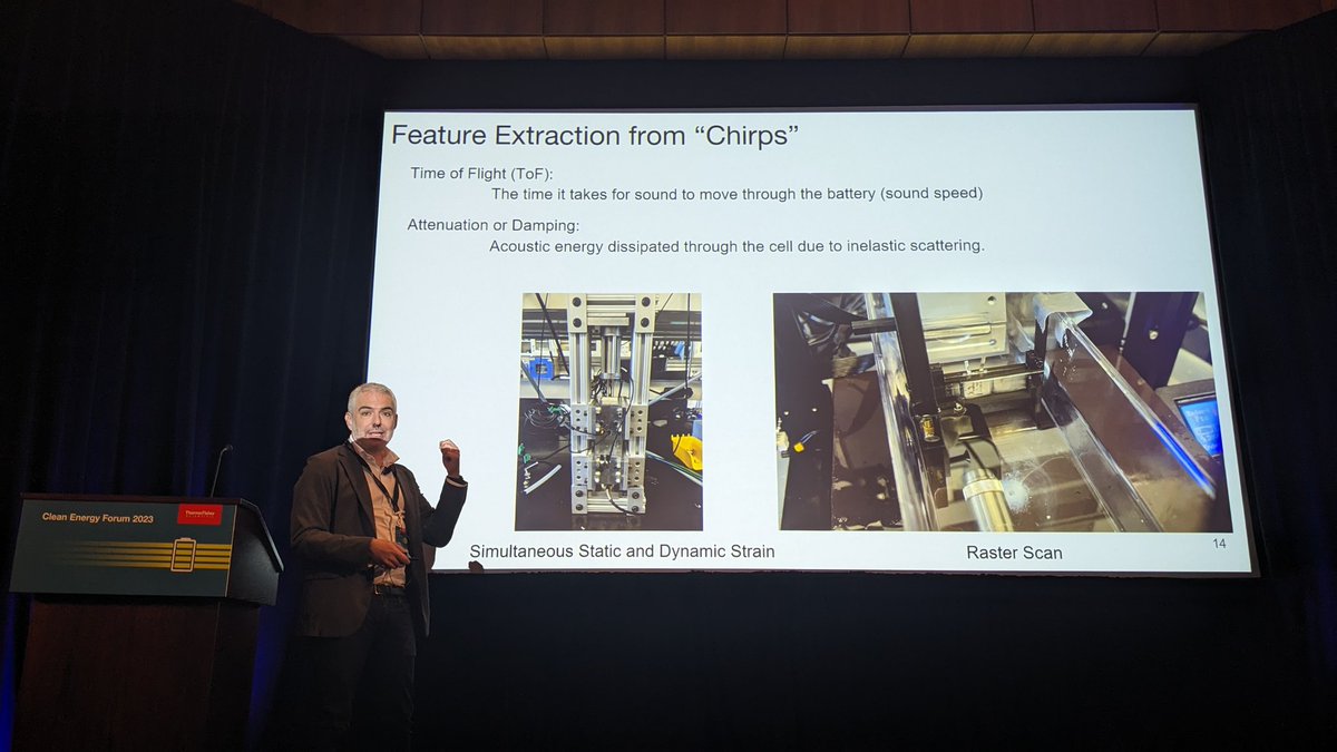 YingShirleyMeng's tweet photo. Very cool talk on using #acoustic methods for probing #Battery ! By @steingart from @Columbia - We do need more creative measurements like this!! It is fast and non-destructive!!
#CleanEnergyForum https://t.co/J3ufpvErnh