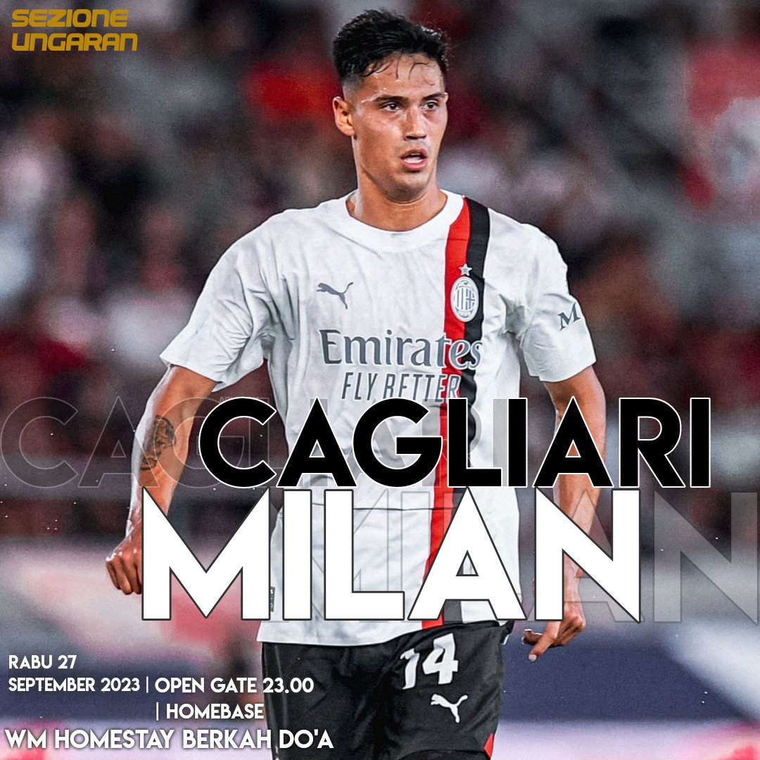 DAI DAI DAI..... 
NOBARAN #CagliariMilan
at Homebase Jl.Stadion No. 3 Info +628177 957 1899 #SezioneUngaran #SempreMilan