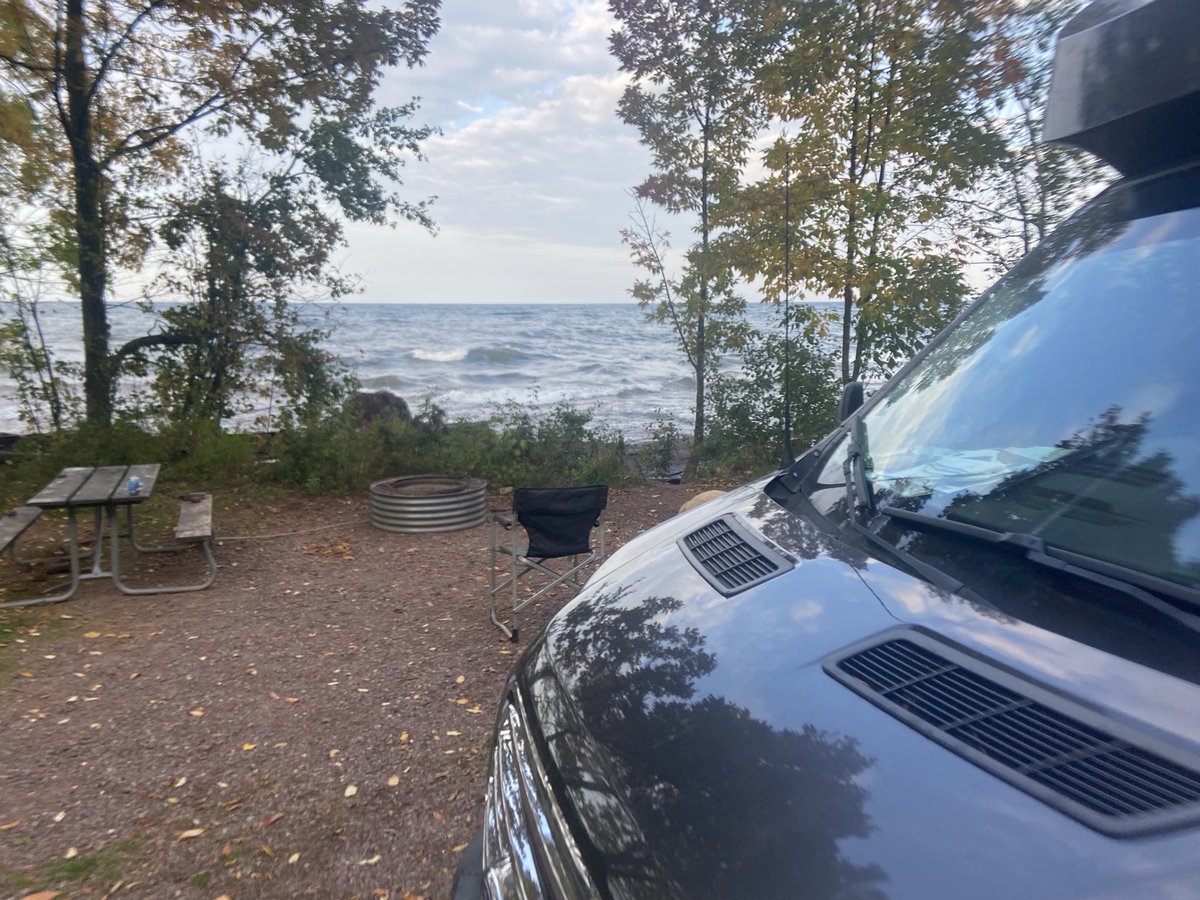 notsobigkahuna's tweet photo. Last night in Michigan, maybe best campsite yet. #gitchegumee #porcupinemountains https://t.co/uFYJi8wZRh