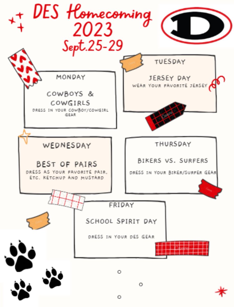 ProfessorC_RARE's tweet photo. DES Homecoming Week has been getting our students excited and full of school spirit. @PrincipalFletch @WPBama @PhallonTri @CherylAkins3 @DES_HCS https://t.co/oQ2YEoC7Oi
