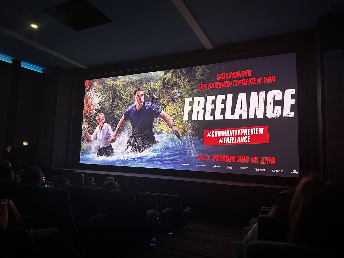 dennisheide's tweet photo. Wieder mal eine sehr schöne #communitypreview heute Abend mit #freelance erlebt. Vielen Dank an @dieserDopo und @SplendidFilm für den tollen Abend. Sehr coole Actionkomödie mit @JohnCena . Schaut rein. Ab 5.10 im Kino. https://t.co/yh6eWpcxAw