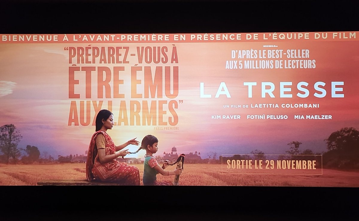 Kittiesandbooks's tweet photo. Just watched an early screening of #LaTresse (#thebraid) by #LaetitiaColombani, adapting her own best-seller book with amazing actresses in the 3 lead roles @KimRaver, #fotinipeluso &amp; @mia_maelzer 🩷🩷🩷 An unforgettable journey with @LudovicoEinaud bewitching music #aMustSee 👏🏻 https://t.co/B5YTnaT366