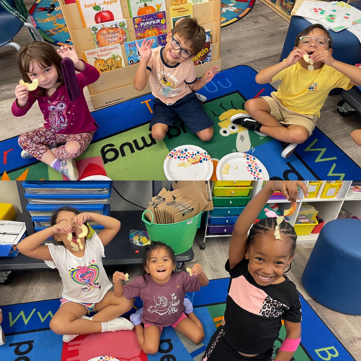 Apple tasting day! We tasted 5 different varieties of apples and the kids tallied which one was their favorite! We decided most kids loved the Golden Delicious apple and the Granny Smith had the least votes! It was a yummy day! <a href="/HumbleISD_GE/">Groves Elementary</a> <a href="/HumbleElemMath/">Humble ISD Elementary Math</a> <a href="/MrsHudson_GE/">Mrs. Hudson</a>