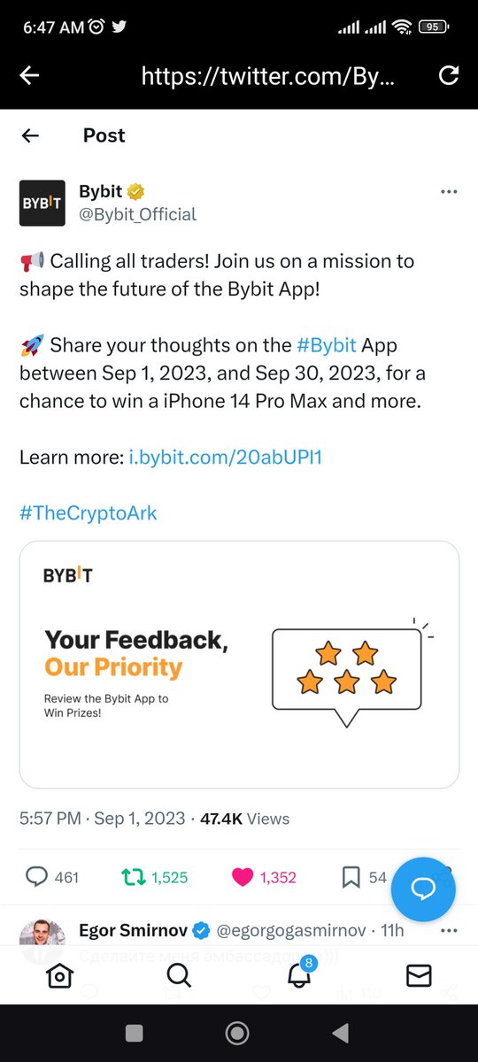 Mikeyeth1991's tweet photo. @Bybit_Official Done 🙏☝️✌️ https://t.co/sw9B6964sY