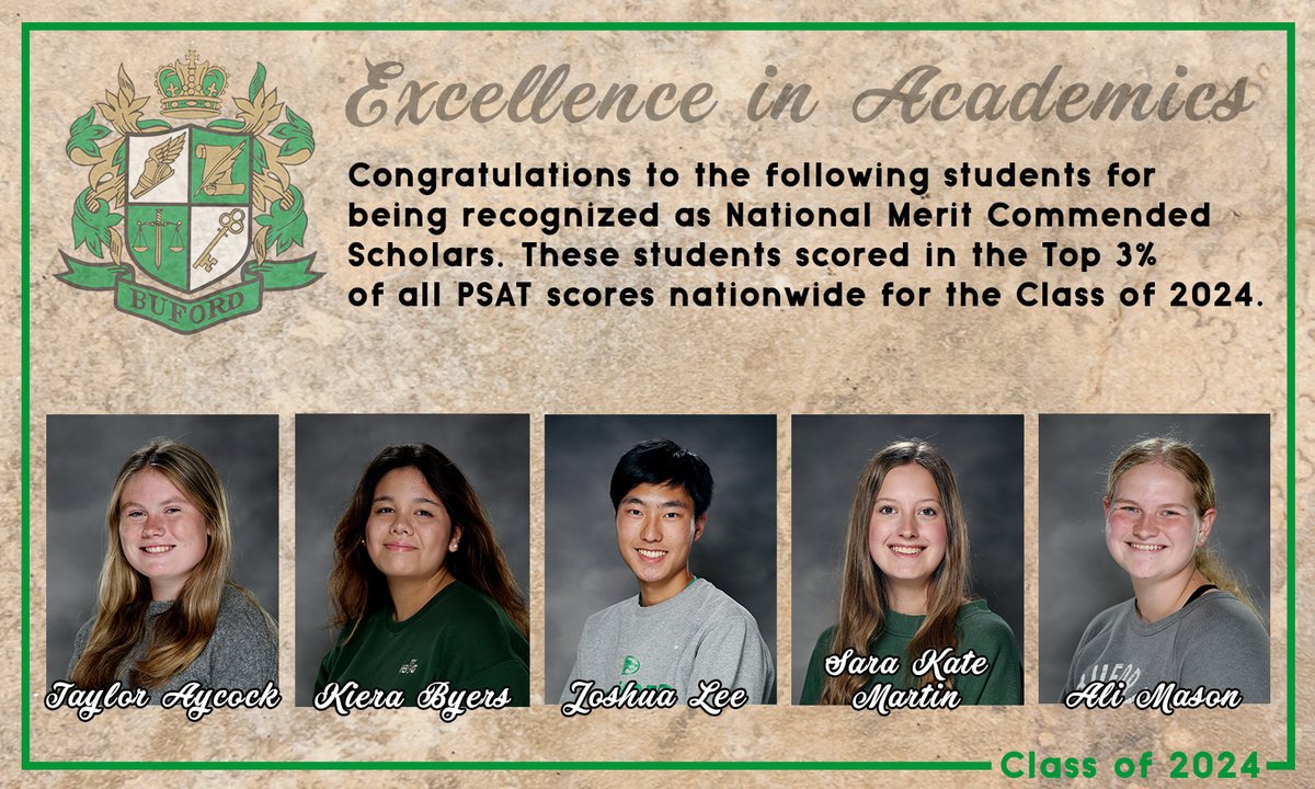 Congratulations to our National Merit Scholars!