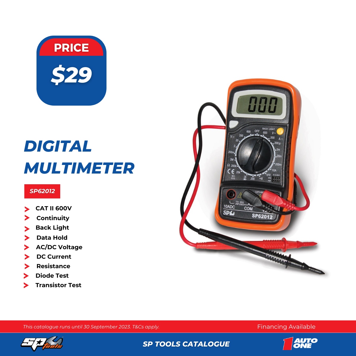 Auto_One_Browns's tweet image. Accuracy meets Affordability! SP Tools' Electrical Digital Multimeter has it all.

Dial (07) 3802 8911 and grab it before September 30th.

#digitalmultimeter #tester #autoone #autoonebrownsplains #brownsplains #mechanic #toolkit #toolscatalogue #promocatalogue #sptools