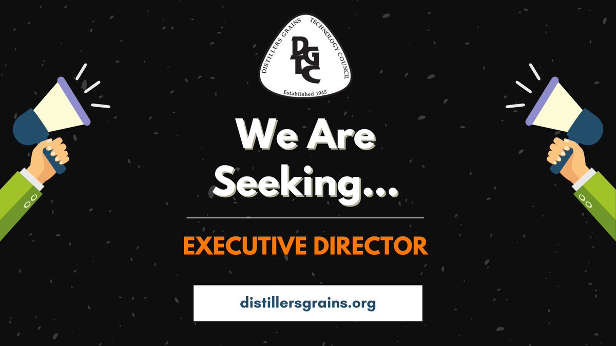 Distillers Technology Council (@distillersgrain) on Twitter photo The Distillers Grains Technology Council (DGTC) is seeking an #ExecutiveDirector to provide leadership and guidance in support of the DGTCβs vision, mission, strategic objectives & initiatives. 
π Learn more: ow.ly/6ML750PE5gG
#directoropening #distillersgrains The Distillers Grains Technology Council (DGTC) is seeking an #ExecutiveDirector to provide leadership and guidance in support of the DGTCβs vision, mission, strategic objectives & initiatives. 
π Learn more: ow.ly/6ML750PE5gG
#directoropening #distillersgrains