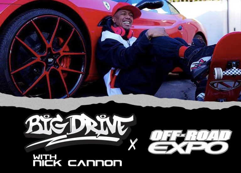 I’m taking over the Off-Road Expo this weekend at the Fairplex in Pomona, CA & filming for my new TV show, Nick Cannon’s Big Drive! 🚘 Get your tickets at offroadexpo.com #OffRoadExpo #BigDriveCorral #OffRoading