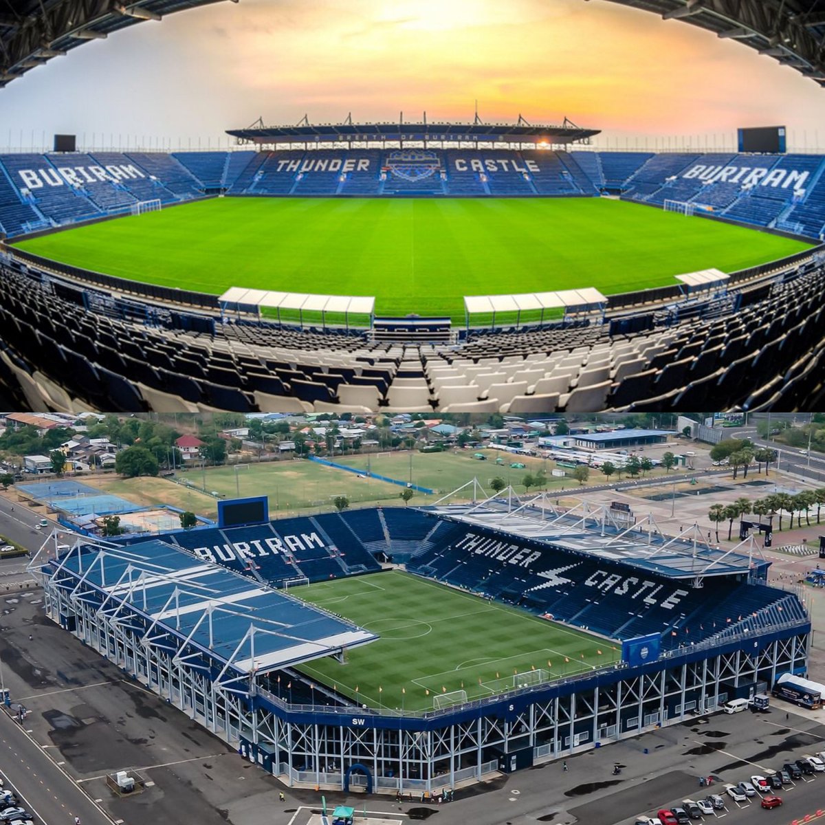 stadiumscorner's tweet photo. ملعب نادي Buriram United F.C التايلندي
تم بناء الملعب في 256يوم فقط(دخل موسوعة غينيس)
لأسرة ملعب بالعالم يتم بناءه بهذه المدة🔥🔥👍🏼
سعة الملعب32.600مشجع بتكلفة 15مليون دولار
إسم الملعب Chang Arena Stadium https://t.co/gLVXhi4s7A