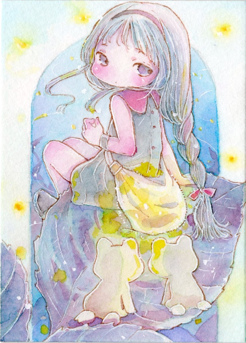 「おはようございますー涼しいのかな?って思うと微妙に汗かいたり、調節が難しいですね」|チコリ@✨🐸羽根🪶としっぽ展のイラスト
