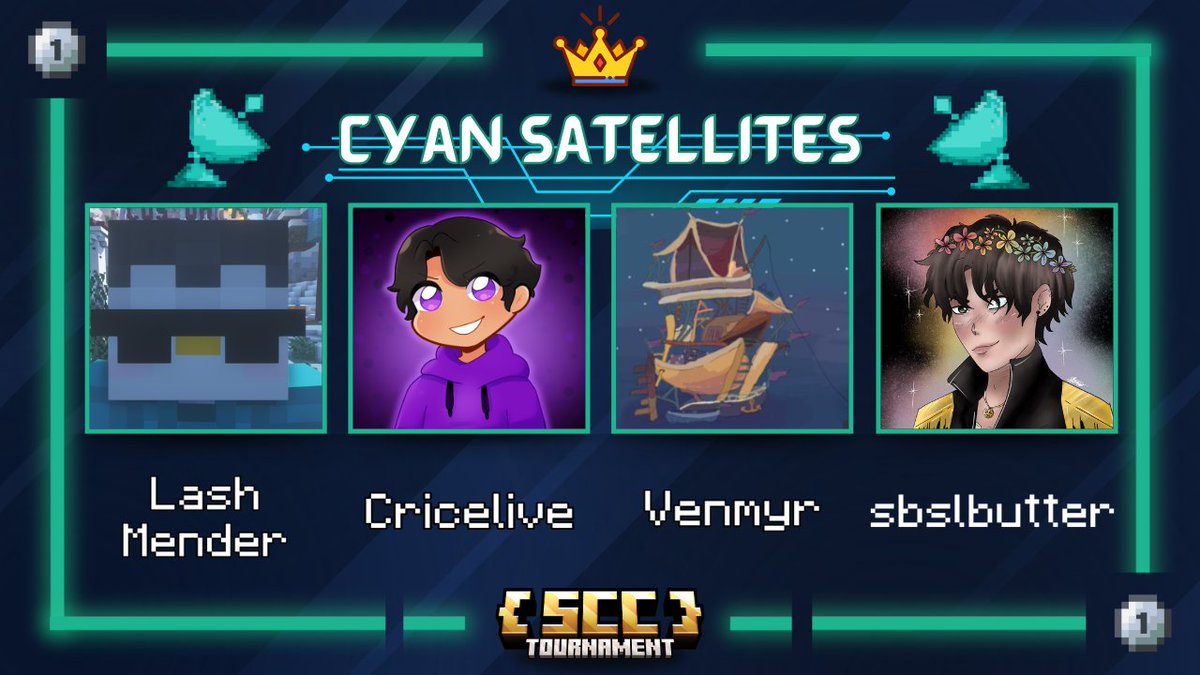 Unfortunatly, <a href="/trollface21yt/">trollface21yt</a> is unable to make the event, so <a href="/sbslbutter/">Sbslbutter</a> will be subbing in for them on the Cyan Satellites!

Be sure to watch this team live on Sept 30th at 1 pm EST!