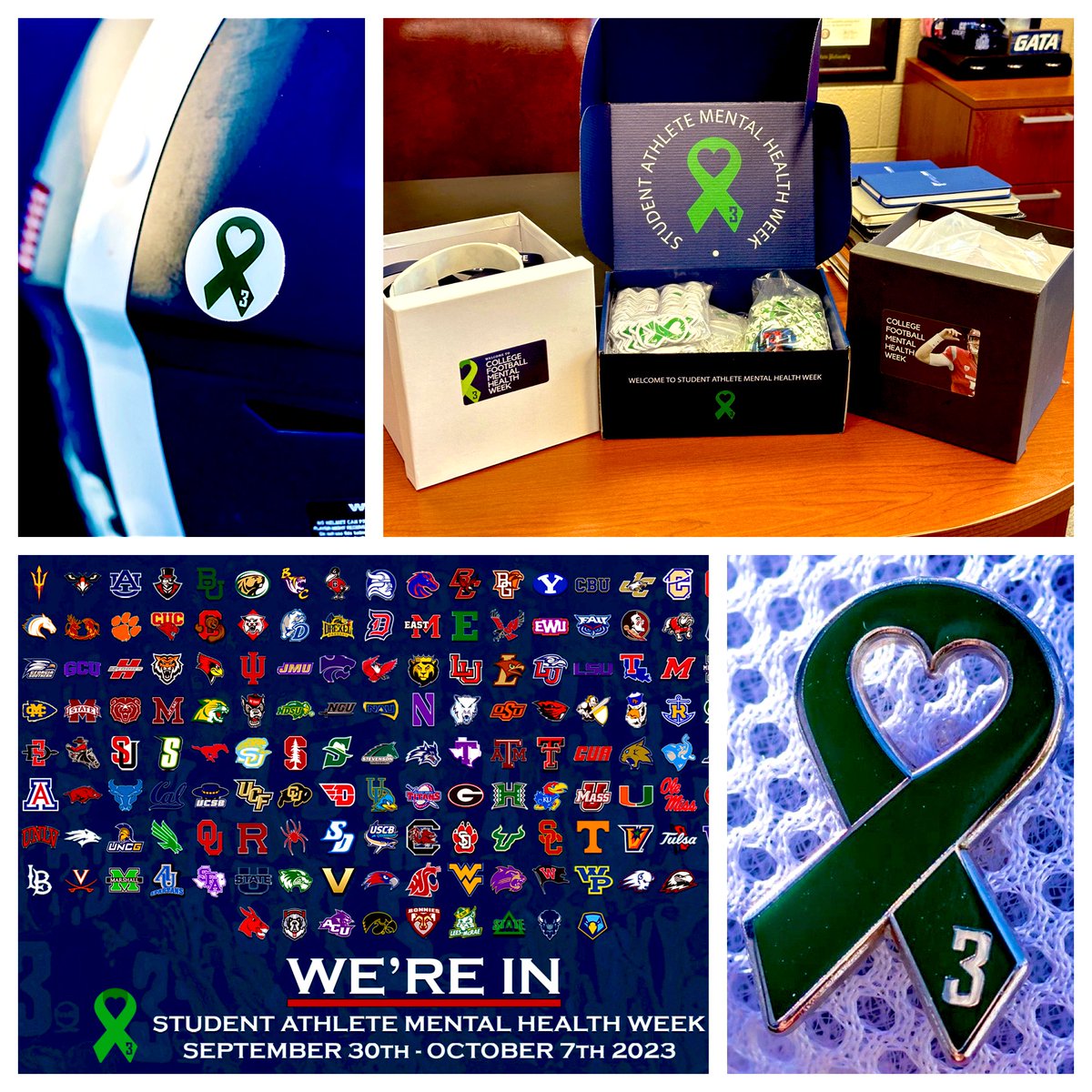 BrandonnHarris's tweet photo. @GSAthletics_FB is proud to be a part of Student Athlete Mental Health Week for the 3rd year starting this Saturday Sept 30. Honored to partner with @HilinskisHope to raise awareness, destigmatize mental illness, &amp; provide resources to our student-athletes.  #MentalHealthMatters https://t.co/FepM2p62kF